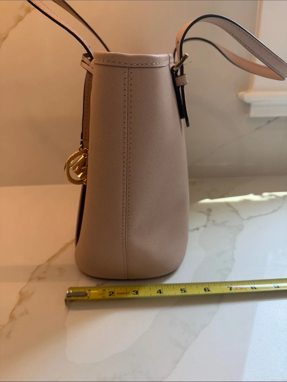 Michael Kors Jet Set Medium Saffiano Leather Snap Pocket Tote Bag